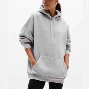 Athleta Hoodie Women’s L Gray Oversized Relaxed Pullover Sweatshirt